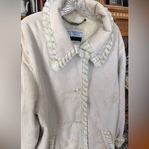 Big Chill Cream Faux Fur Coat XL, very warm, washable